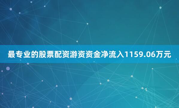 最专业的股票配资游资资金净流入1159.06万元